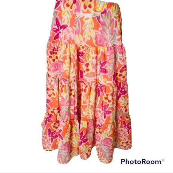 ☀️Chaps by Ralph Lauren floral skirt - Picture 1 of 4